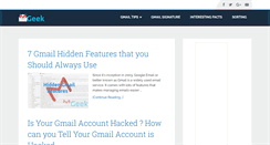 Desktop Screenshot of gmailgeek.com
