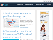 Tablet Screenshot of gmailgeek.com